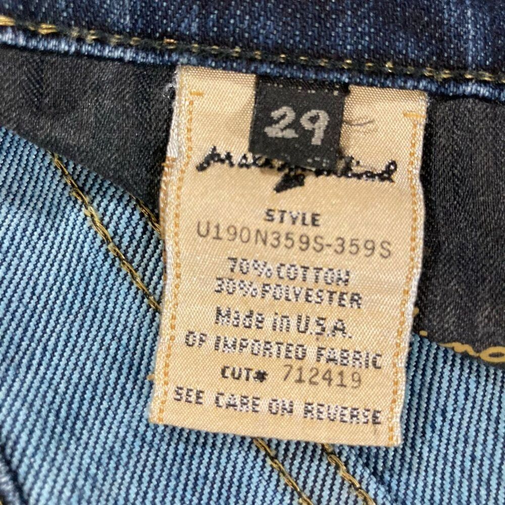 7 For All Mankind Gold Digger Jeans Womens 29 Blue Low Rise Straight Designer - Picture 8 of 12